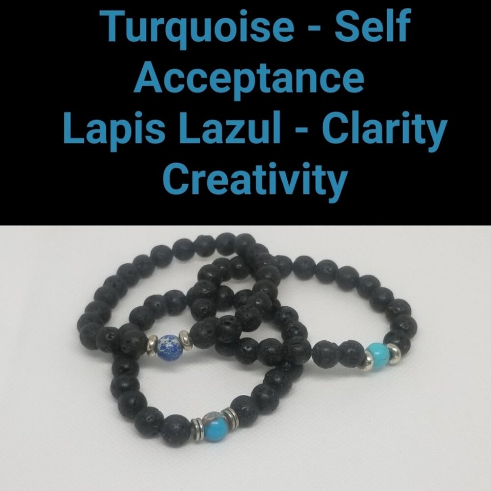 Natural Stone Turquoise or Lapis Lazul Bracelets
